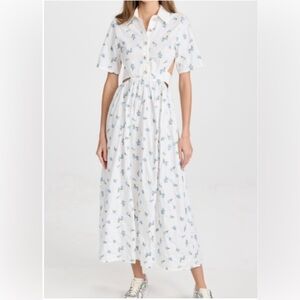 Sister Jane Lapis Shell Shirt Dress, Small, EUC